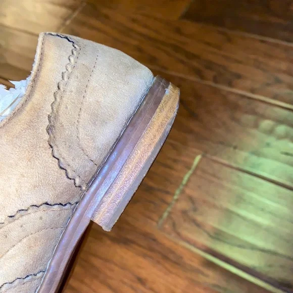 Cynthia Rowley Hazel loafer lace up taupe tan brown women’s vintage 8 shoes​ - Picture 4 of 5